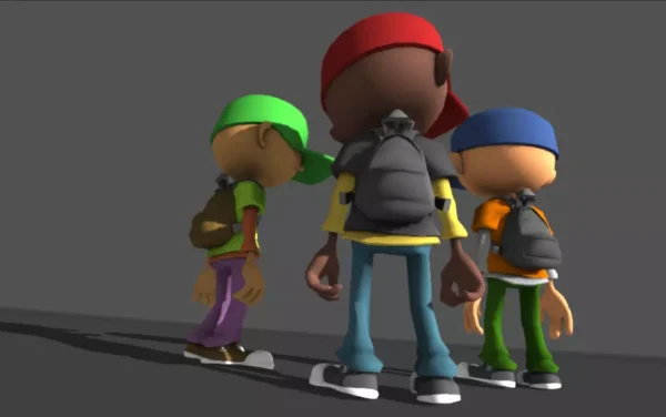 Cartoon B-Boys with Animations