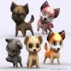 Chibii 10 Animals Pets Bundle