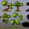 Painted 2D Forest
