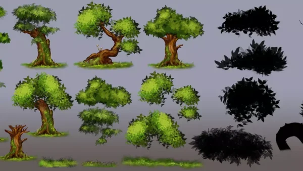 Painted 2D Forest