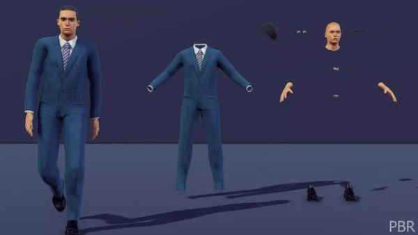 Male Character With Suite