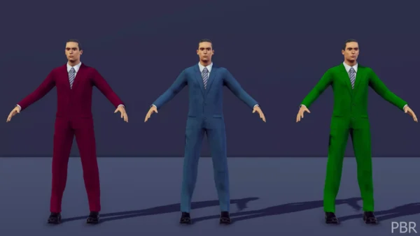 Male Character With Suite