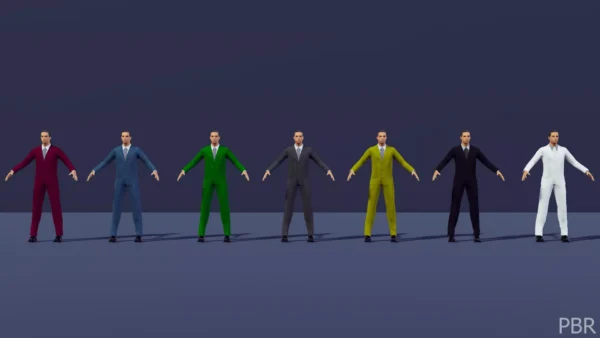 Male Character With Suite